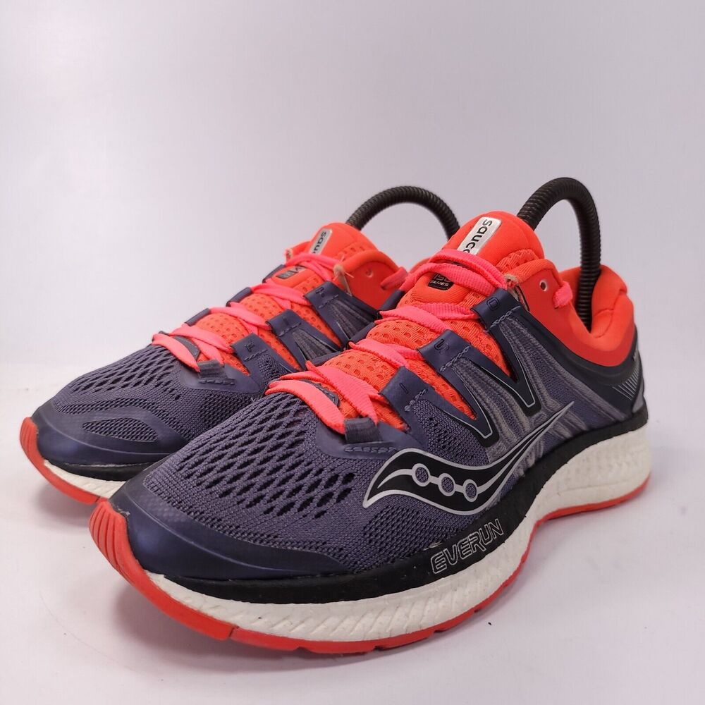 Saucony Hurricane ISO 4 Womens Size 6 S10411-2 Gray Black Red/Orange Running